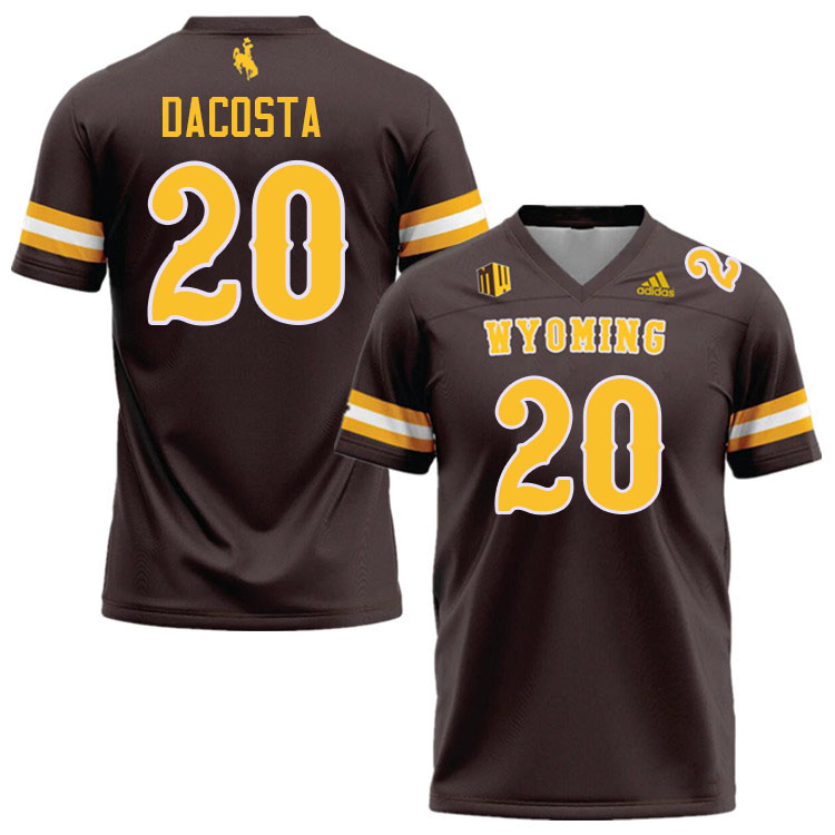 #20 Jaden DaCosta Wyoming Cowboys Jersey College Football Uniforms,Gears,Jerseys-Brown